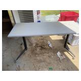 White Rolling Metal Table