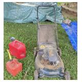 Bolens Push Mower with 2 Gas Bins w/ Gas