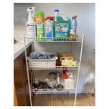 White Rack w/ Cleaning Products