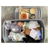 Vintage Record Player & Dolls