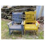 2 Pcs. Wooden Rocking Chairs AS IS