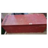 Large Red Wooden Trunk 45x16x16.5