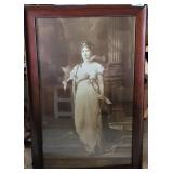 Beautiful Antique Lady Photo Framed