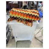 Vintage Afgan Blanket w/ Side Table
