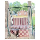 Metal Porch Rocker w/ Extra Cushions