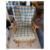Wooden Rocker w/ Checkered Pattern