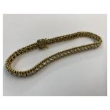 Sterling Silver CZ Vintage Braclet