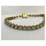 Sterling Silver CZ Vintage Braclet