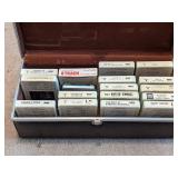 Collection of 8 Track Tapes and Case