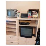 Entertainment Cabinet, TVs,VCR,VHS Tapes & more