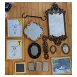 Collection of Picture Frames, Mirrors, Decorations