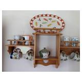 Decorative Wall Shelf and All Items On Shelf