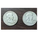 (2) US Half Dollar Coins Pre 1964