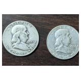 (2) US Half Dollar Coins Pre 1964