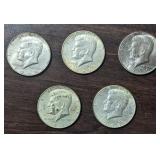 (5) US Half Dollar Coins 1965-1979