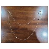 14k Necklace - stamped JMC/CZ