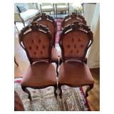 4 Matching Walnut French Chairs