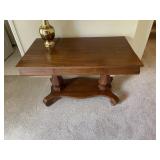 Walnut One Drawer Library Table