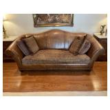 Stickley Camel Back Leather Sofa