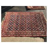 Handwoven Multi-Colored Area Rug (Stains)