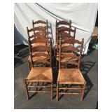 6 Matching Ladder back Chairs