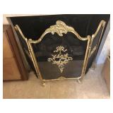 Tri-Fold  Cast-Brass Fire Place Screen