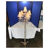 Crystal & Brass Stand Up Chandelier Lamps