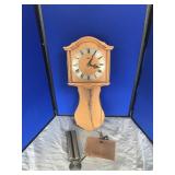 AMS, West Germany Oak Wall Clock