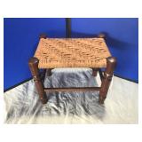Small Rush Bottom Foot Stool