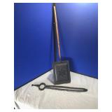 Vintage Popcorn Popper & Black smith Tongs