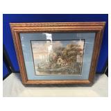 Cottage & Castle Scene Unsigned