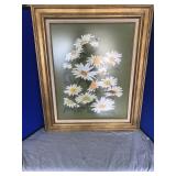 Large Needlepoint In Gold Leaf Frame