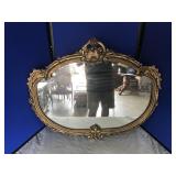 Oval Gold Leaf Hall Mirror