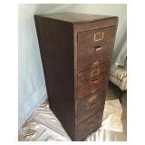 Antique  4 Drawer Filing Cabinet