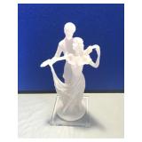 Dancing Satin Glass Figurine