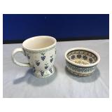 2 Handmade Pottery Pieces From Poland