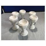 6 White Egg Holders