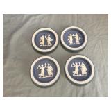 4 Miniature Plates by Candrea Handprinted made in