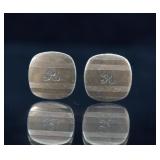 Antique Krementz Mens Monogrammed R Cufflinks