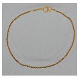 14k Gold Flat Chain Bracelet