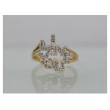 14k Gold Plum Diamond I Love You Ring - Broken Ban