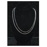 2 pcs. Sterling Silver Chain Necklaces
