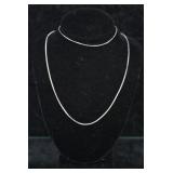 Sterling Silver Box Chain Necklace & Bracelet