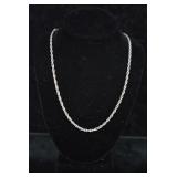 Vintage Sterling Silver Chain-link Necklace