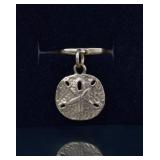 14k Gold Sand Dollar Dangle Band Ring