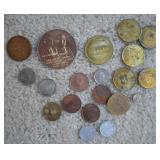 Mixed Lot of US & Foreign Coins & Tokens