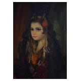 S. Barcellini Spanish Lady Original O/C Painting