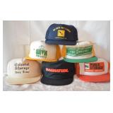 6 pcs. Vintage Trucker Hats - Local Advertising
