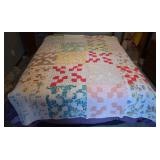Vintage Hand & Machine Sewn Quilt
