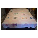 Vintage Hand & Machine Sewn Dutch Girl Quilt